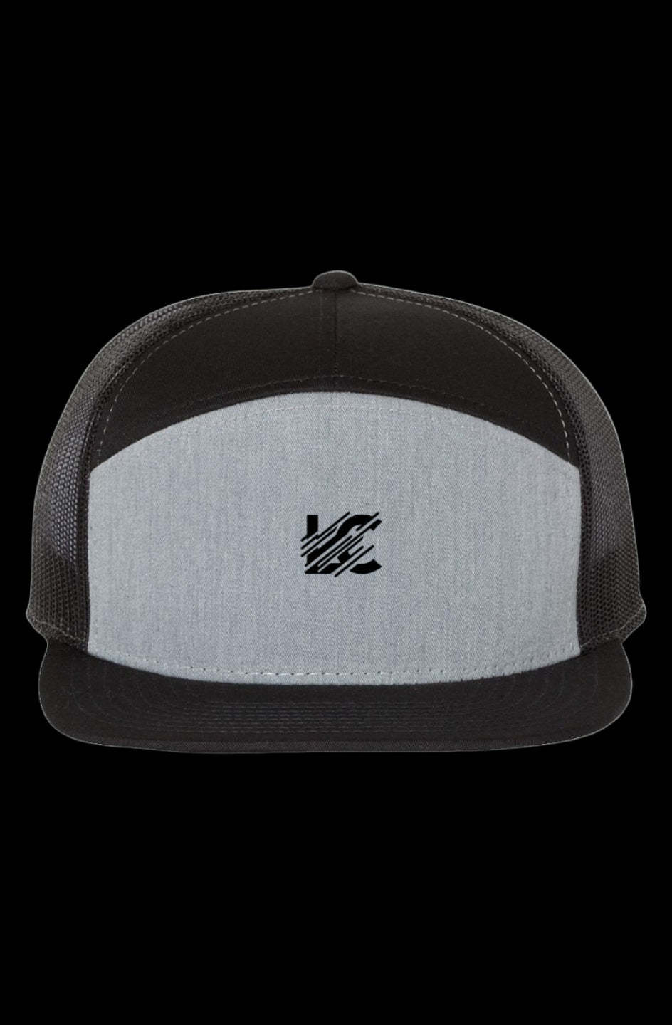 Heather Grey Black Cap